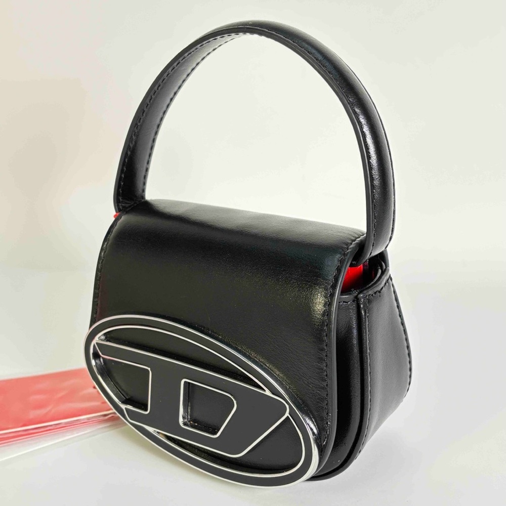 Diesel X08709 PR818 T8013 Mini Nappa Leather Shoulder Bag - Black - Picture 3 of 15